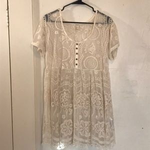 Cream lace dress